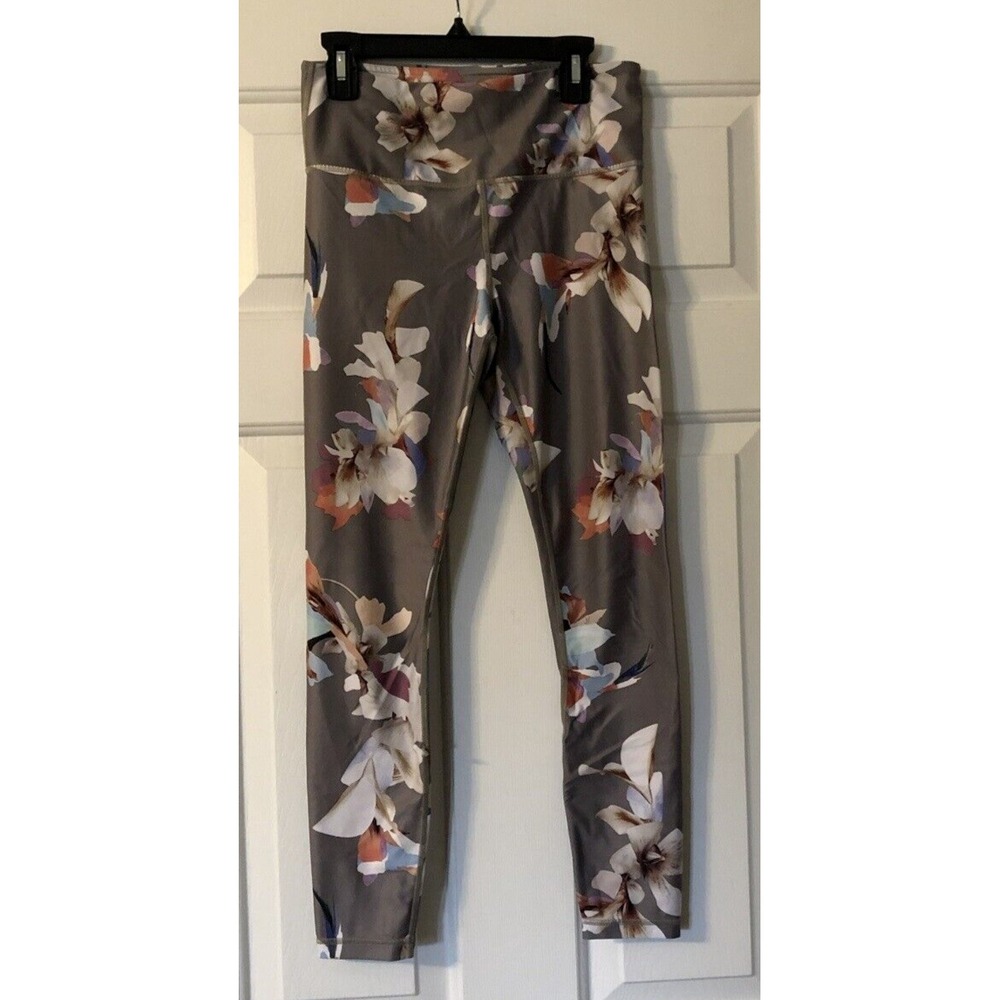 Athleta Athletic Pants  Leggings Size Small Floral Gray